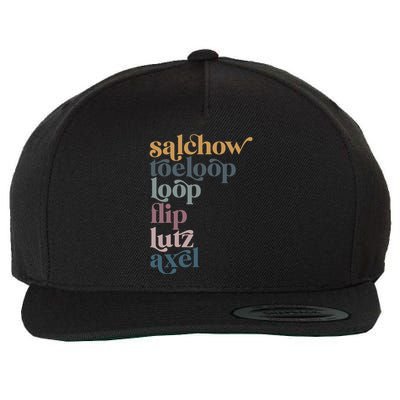 Ice Skating Salchow Toeloop Flip Lutz Axel Figure Skaters Wool Snapback Cap