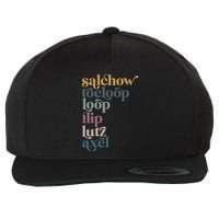 Ice Skating Salchow Toeloop Flip Lutz Axel Figure Skaters Wool Snapback Cap