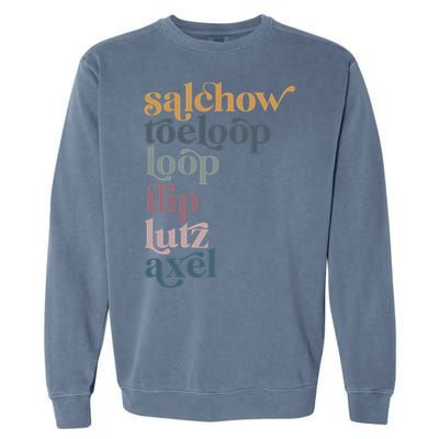 Ice Skating Salchow Toeloop Flip Lutz Axel Figure Skaters Garment-Dyed Sweatshirt