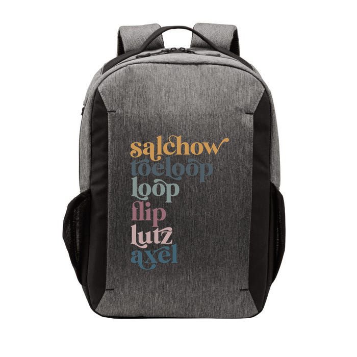 Ice Skating Salchow Toeloop Flip Lutz Axel Figure Skaters Vector Backpack