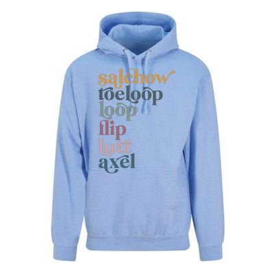 Ice Skating Salchow Toeloop Flip Lutz Axel Figure Skaters Unisex Surf Hoodie