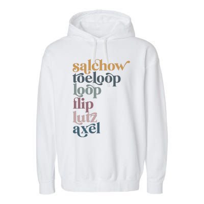 Ice Skating Salchow Toeloop Flip Lutz Axel Figure Skaters Garment-Dyed Fleece Hoodie