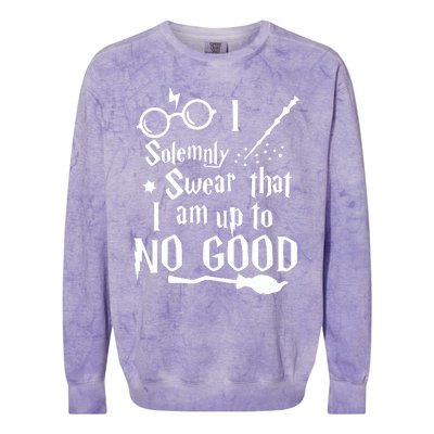 I Solemnly Swear That I Am Up To No Good Colorblast Crewneck Sweatshirt