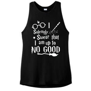 I Solemnly Swear That I Am Up To No Good Ladies PosiCharge Tri-Blend Wicking Tank