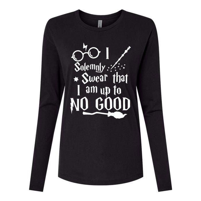 I Solemnly Swear That I Am Up To No Good Womens Cotton Relaxed Long Sleeve T-Shirt