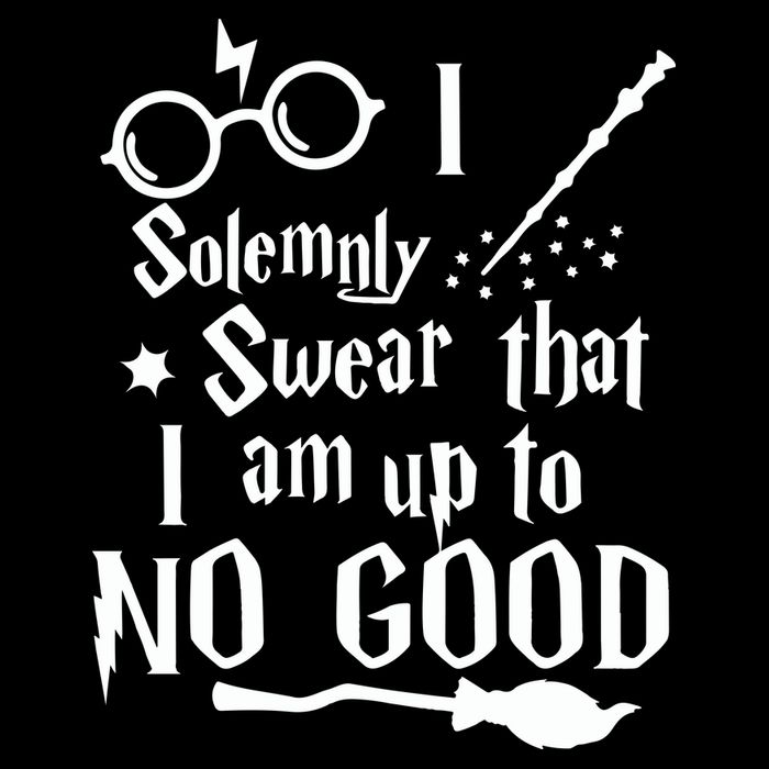 I Solemnly Swear That I Am Up To No Good Drawstring Bag