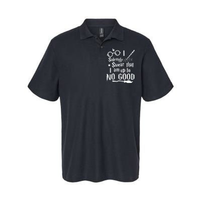 I Solemnly Swear That I Am Up To No Good Softstyle Adult Sport Polo