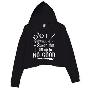 I Solemnly Swear That I Am Up To No Good Crop Fleece Hoodie