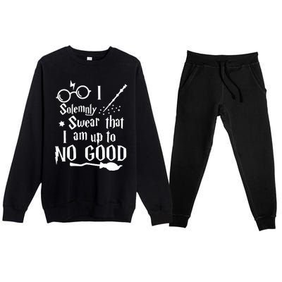 I Solemnly Swear That I Am Up To No Good Premium Crewneck Sweatsuit Set