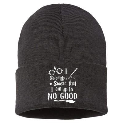 I Solemnly Swear That I Am Up To No Good Sustainable Knit Beanie