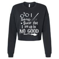 I Solemnly Swear That I Am Up To No Good Cropped Pullover Crew