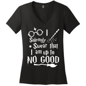 I Solemnly Swear That I Am Up To No Good Women's V-Neck T-Shirt