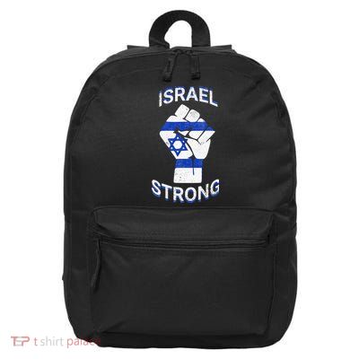 Israel Strong Support Stand With Israel Love Jewish Pride  16 in Basic Backpack