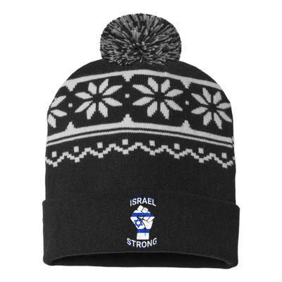 Israel Strong Support Stand With Israel Love Jewish Pride  USA-Made Snowflake Beanie