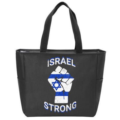 Israel Strong Support Stand With Israel Love Jewish Pride  Zip Tote Bag