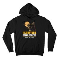 I Survived Solar Eclipse April 8 2024 Totality Funny Cat Hoodie