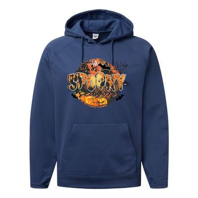 Its Spooky Season Meaningful Gift Funny Horror Halloween Vibes Cute Gift Performance Fleece Hoodie