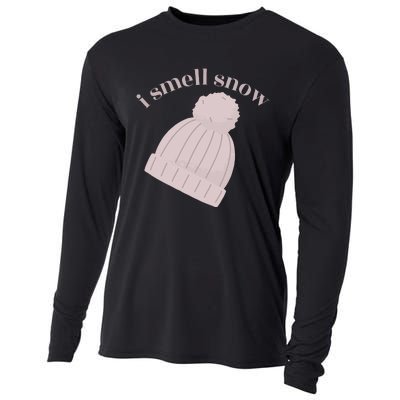 I smell snow Novelty Funny Winter Snow Day Sno Cooling Performance Long Sleeve Crew