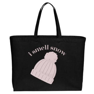 I smell snow Novelty Funny Winter Snow Day Sno Cotton Canvas Jumbo Tote