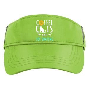 Ice Skating Skater Sport Cat Coffee Lover Adult Drive Performance Visor