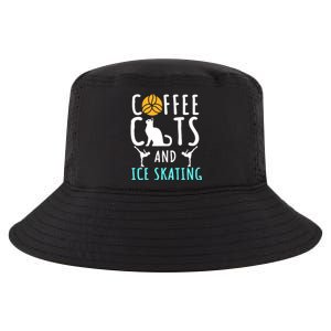 Ice Skating Skater Sport Cat Coffee Lover Cool Comfort Performance Bucket Hat