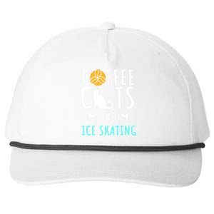 Ice Skating Skater Sport Cat Coffee Lover Snapback Five-Panel Rope Hat