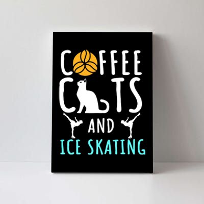 Ice Skating Skater Sport Cat Coffee Lover Canvas