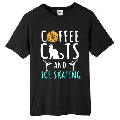 Ice Skating Skater Sport Cat Coffee Lover Tall Fusion ChromaSoft Performance T-Shirt