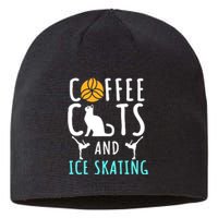 Ice Skating Skater Sport Cat Coffee Lover Sustainable Beanie