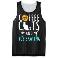 Ice Skating Skater Sport Cat Coffee Lover Mesh Reversible Basketball Jersey Tank