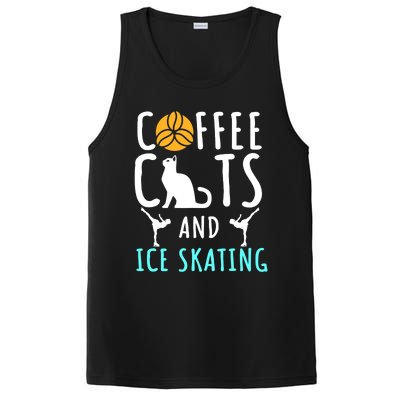 Ice Skating Skater Sport Cat Coffee Lover PosiCharge Competitor Tank