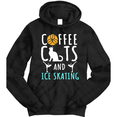 Ice Skating Skater Sport Cat Coffee Lover Tie Dye Hoodie