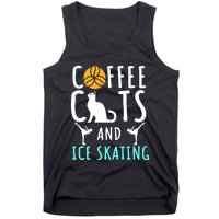 Ice Skating Skater Sport Cat Coffee Lover Tank Top