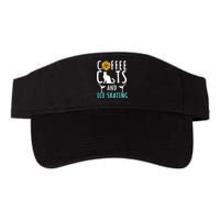 Ice Skating Skater Sport Cat Coffee Lover Valucap Bio-Washed Visor