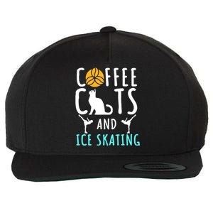 Ice Skating Skater Sport Cat Coffee Lover Wool Snapback Cap