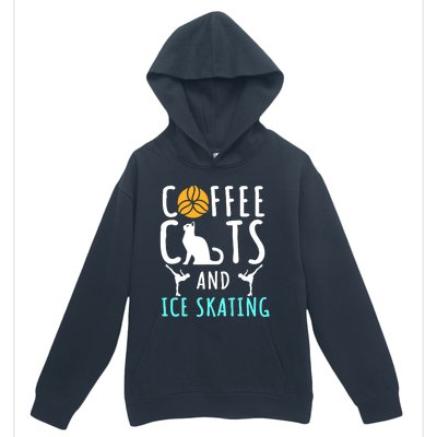 Ice Skating Skater Sport Cat Coffee Lover Urban Pullover Hoodie