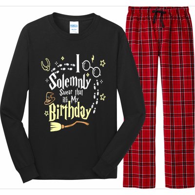 I Solemnly Swear That It's My Birthday Funny Long Sleeve Pajama Set