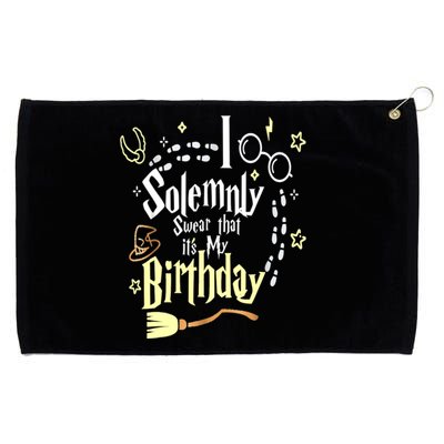 I Solemnly Swear That It's My Birthday Funny Grommeted Golf Towel