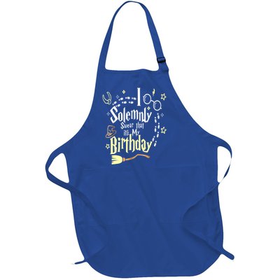 I Solemnly Swear That It's My Birthday Funny Full-Length Apron With Pockets