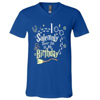 I Solemnly Swear That It's My Birthday Funny V-Neck T-Shirt