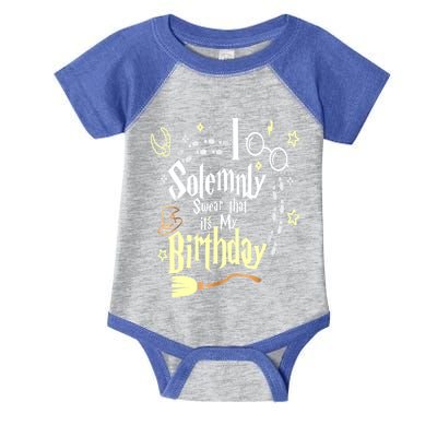 I Solemnly Swear That It's My Birthday Funny Infant Baby Jersey Bodysuit