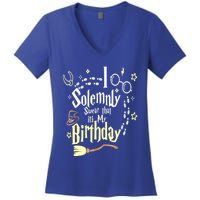 I Solemnly Swear That It's My Birthday Funny Women's V-Neck T-Shirt