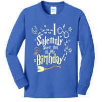 I Solemnly Swear That It's My Birthday Funny Kids Long Sleeve Shirt