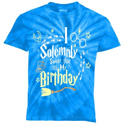 I Solemnly Swear That It's My Birthday Funny Kids Tie-Dye T-Shirt