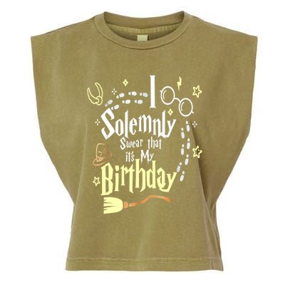 I Solemnly Swear That It's My Birthday Funny Garment-Dyed Women's Muscle Tee