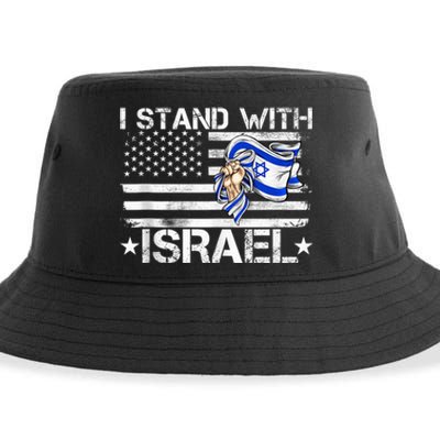 Israel Strong shirt Pray For Israel US Israel Flag Sustainable Bucket Hat