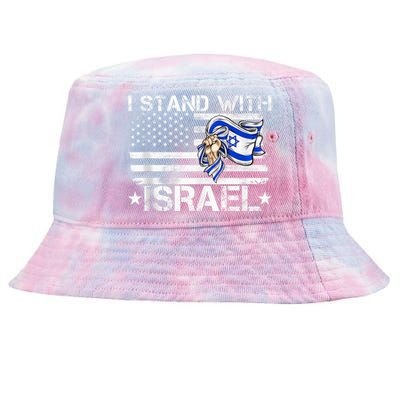 Israel Strong shirt Pray For Israel US Israel Flag Tie-Dyed Bucket Hat