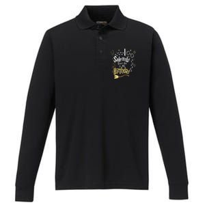 I Solemnly Swear That Its My Birthday Funny Performance Long Sleeve Polo