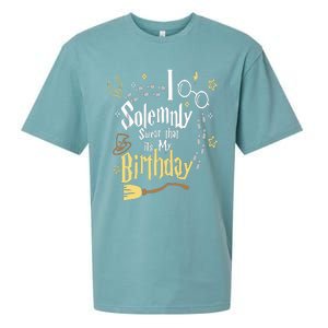 I Solemnly Swear That Its My Birthday Funny Sueded Cloud Jersey T-Shirt