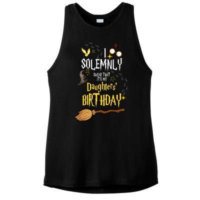 I Solemnly Swear That It's My Daughters' Birthday Ladies PosiCharge Tri-Blend Wicking Tank